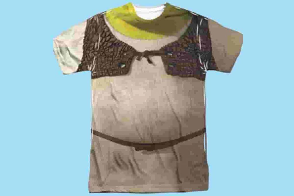 White Shrek Costume Sublimation T-Shirt