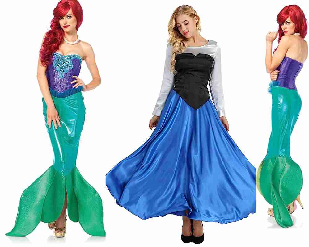 Ariel Costume Set and Blue Dress Set