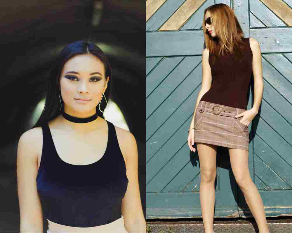 Ashley O Black Mirror Metallic top and Metallic Skirt