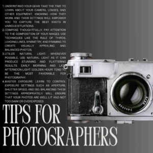 Black and White Retro Illustrated Photography Tips Square